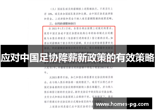应对中国足协降薪新政策的有效策略
