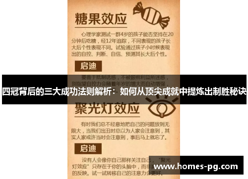 四冠背后的三大成功法则解析：如何从顶尖成就中提炼出制胜秘诀