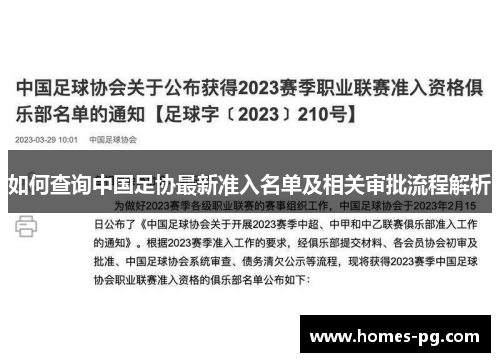如何查询中国足协最新准入名单及相关审批流程解析