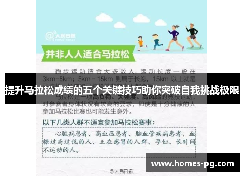 提升马拉松成绩的五个关键技巧助你突破自我挑战极限